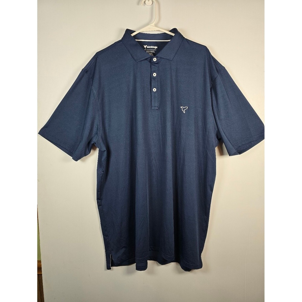 NWOT Birddogs Men's Dark Navy Short Sleeve Performance Polo 3XL Athleisure Golf